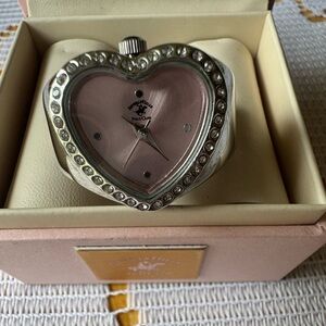 Beverly Hills Polo Club Silver and Pink Heart Ring